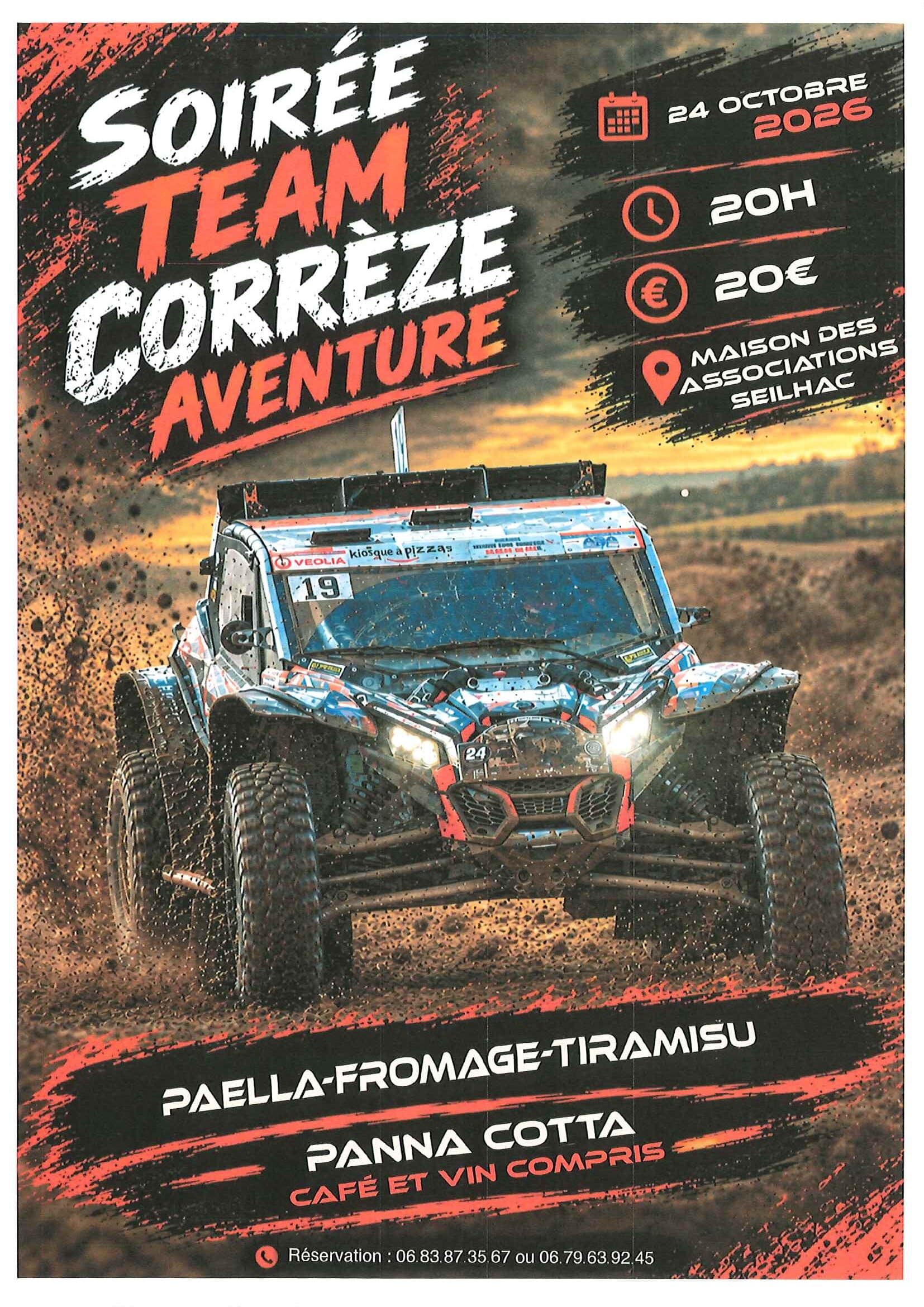 SOIRÉE TEAM CORREZE AVENTURE